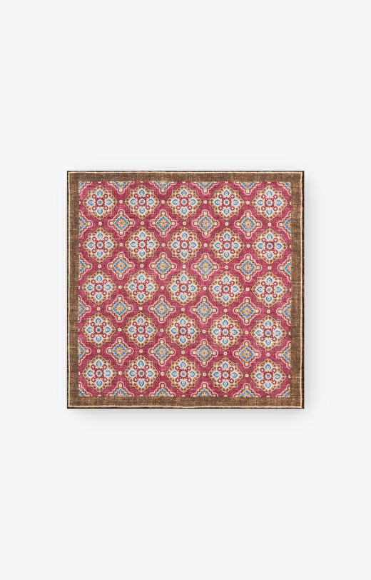 Wełniana poszetka w geometryczny wzór