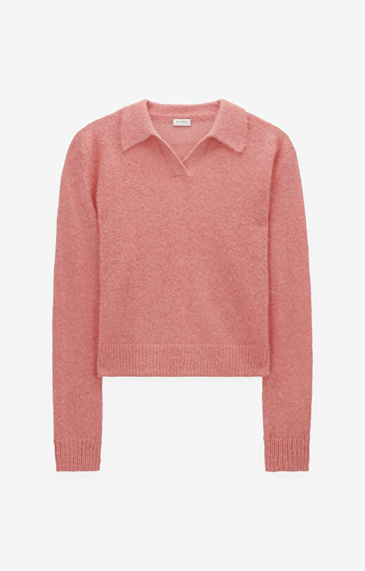 Miękki sweter z kołnierzem