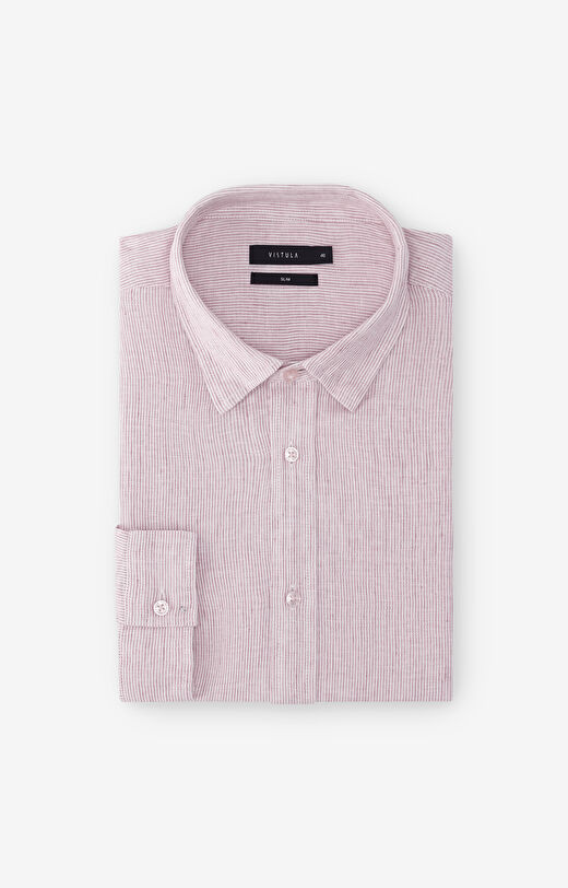 Koszula lniana slim fit