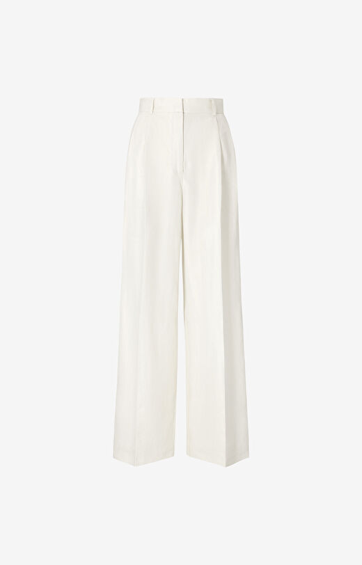 Lniane spodnie regular