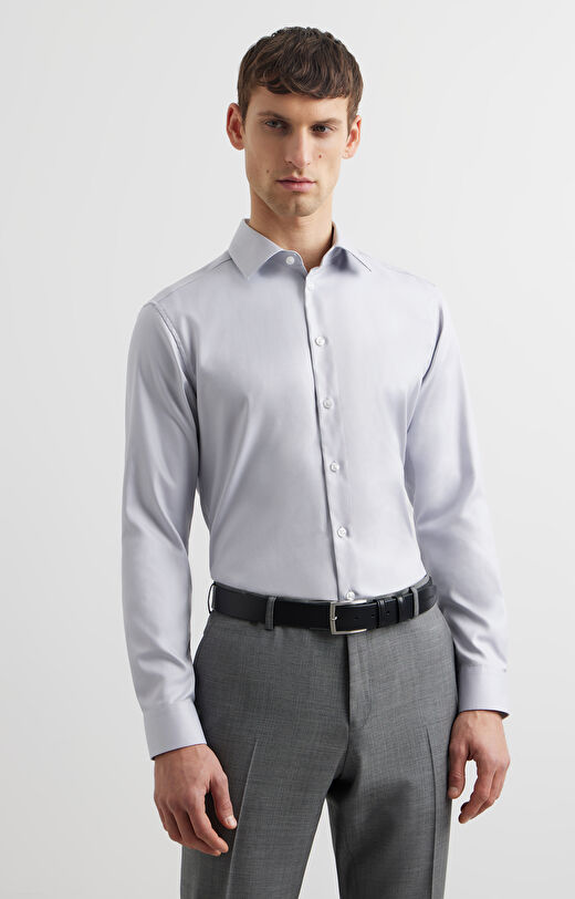 Koszula slim o twillowym splocie