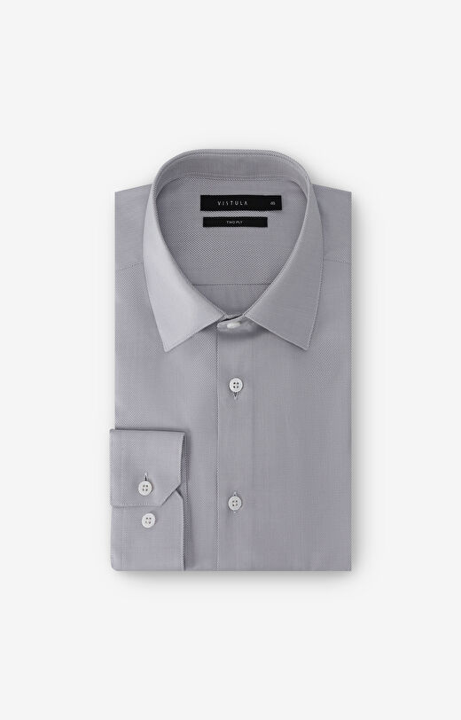 Koszula slim w diagonalny wzór