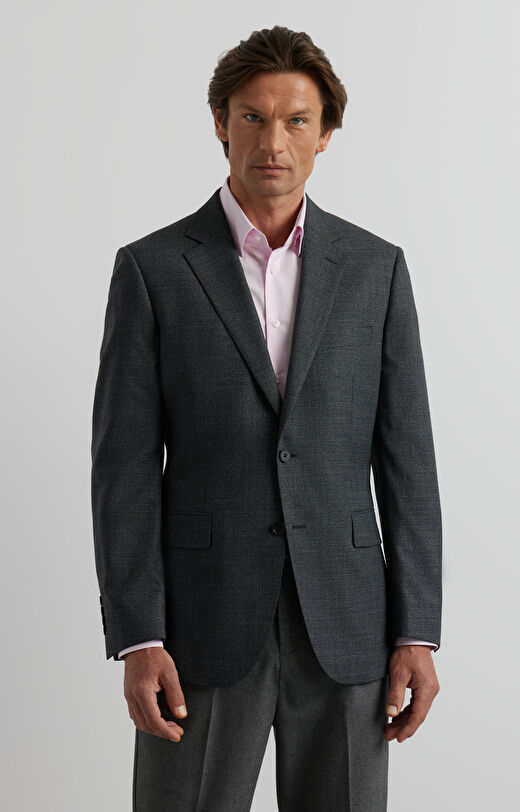 Marynarka slim w delikatną kratę