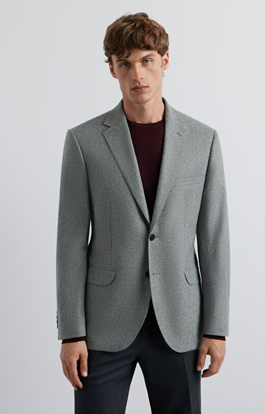 Marynarka super slim z melanżowej tkaniny