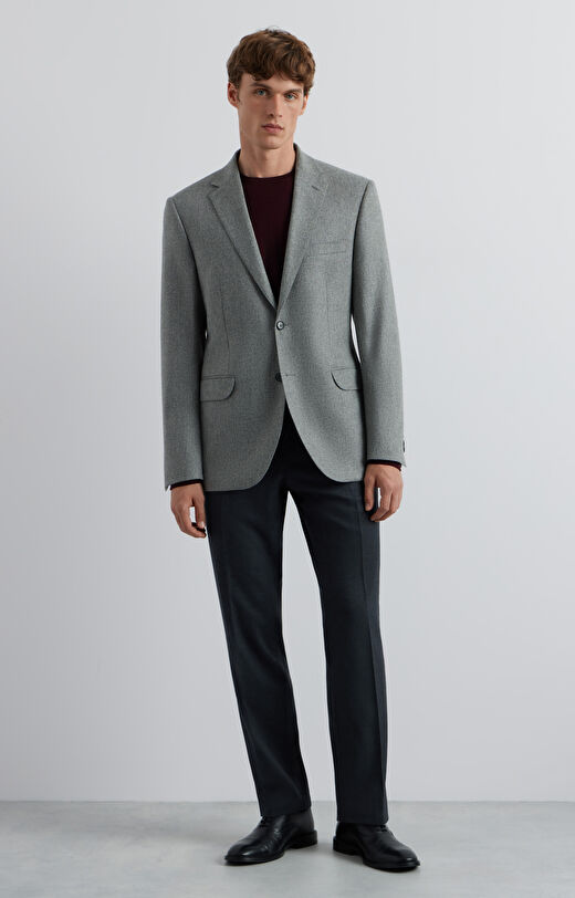 Marynarka super slim z melanżowej tkaniny