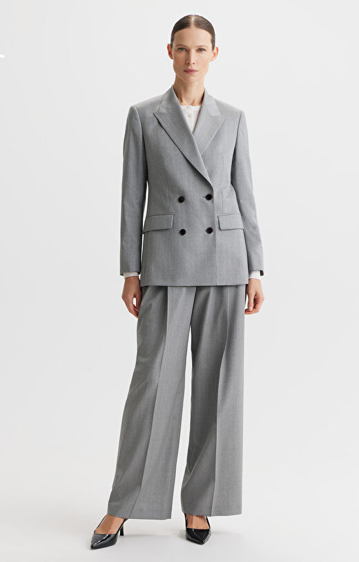 Wełniana marynarka slim fit - zestaw