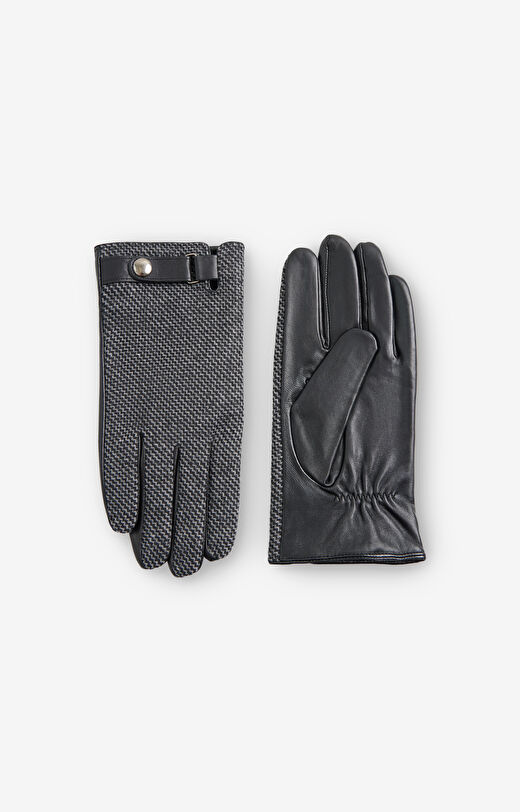 Skórzane rękawiczki w mikrowzór