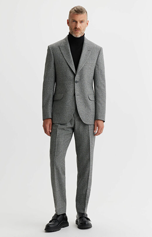 Wełniane spodnie super slim do garnituru - Mix&Match