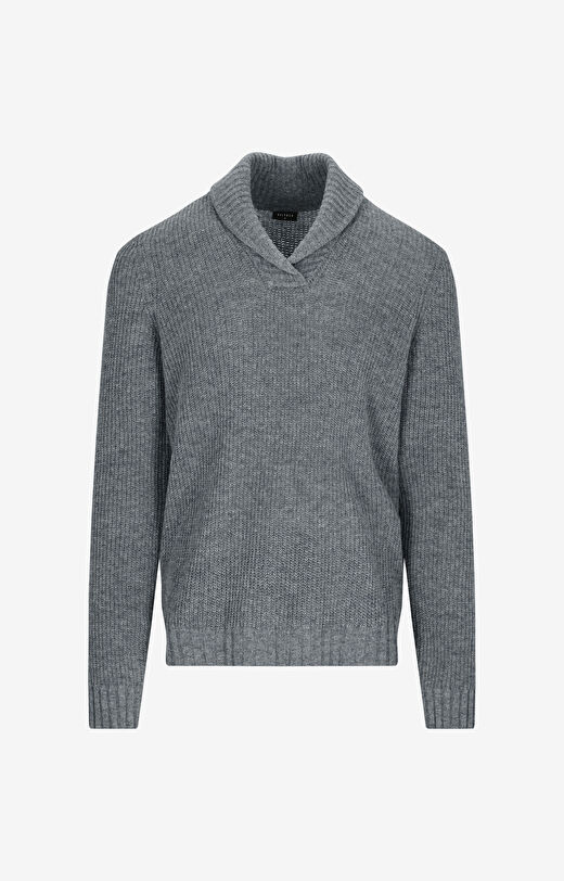 Sweter z kołnierzem szalowym