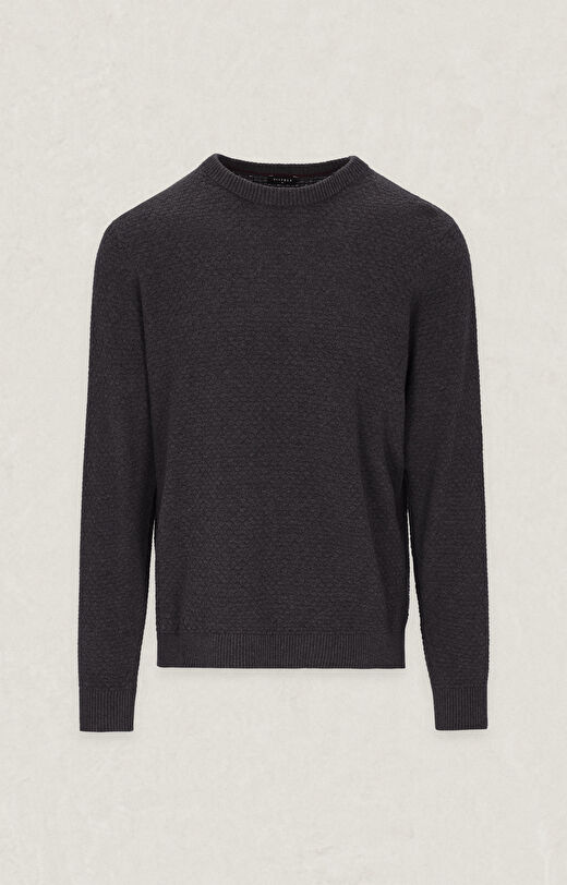 Geometryczny sweter round neck
