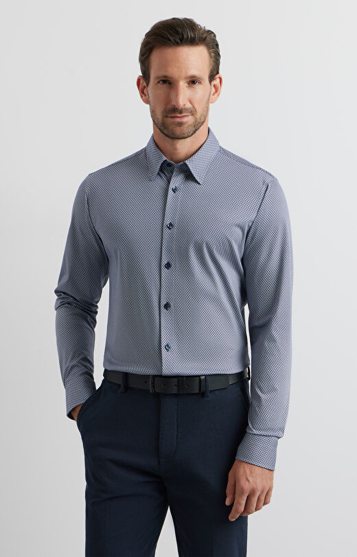 Dzianinowa koszula slim