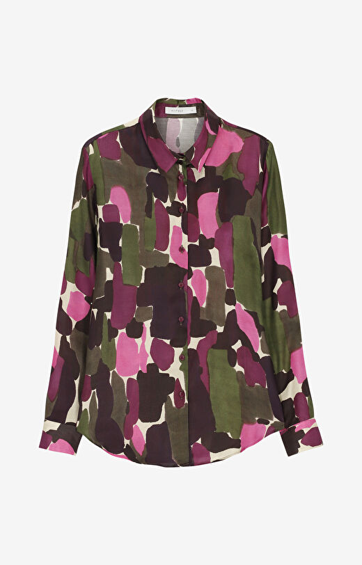 Koszula slim fit w nadruk