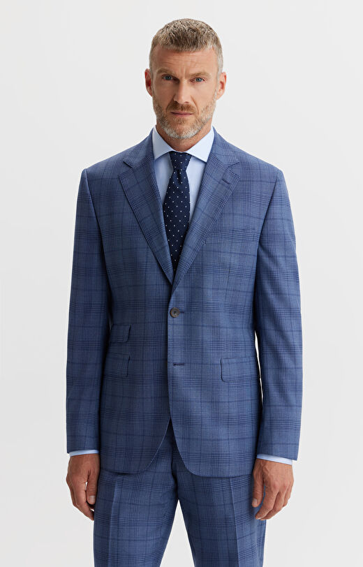 Marynarka super slim w kratę do garnituru - Mix&Match