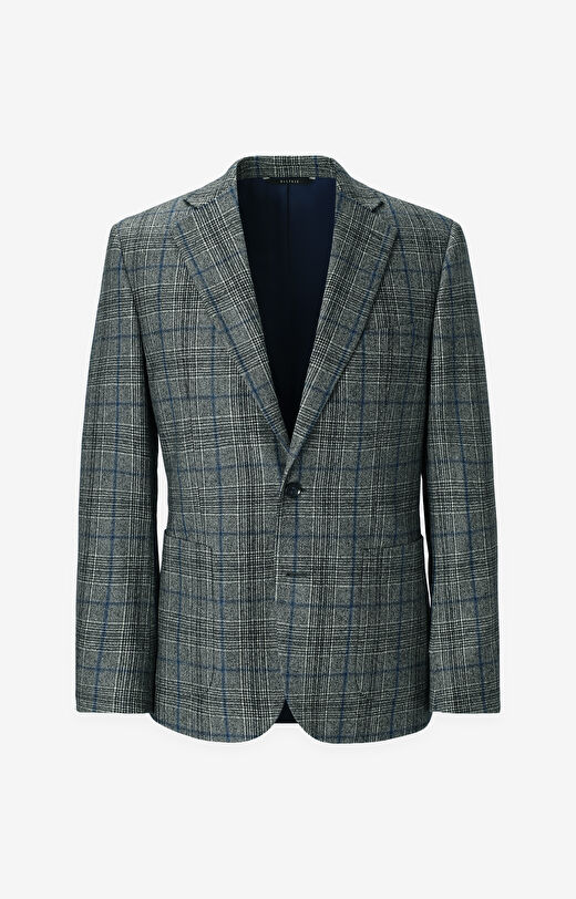 Marynarka slim fit w kratę