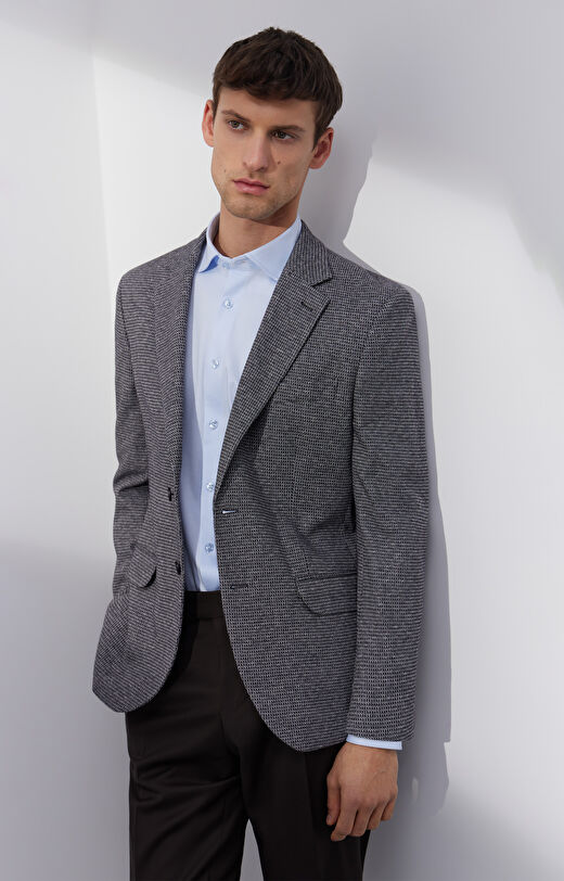 Dzianinowa marynarka super slim