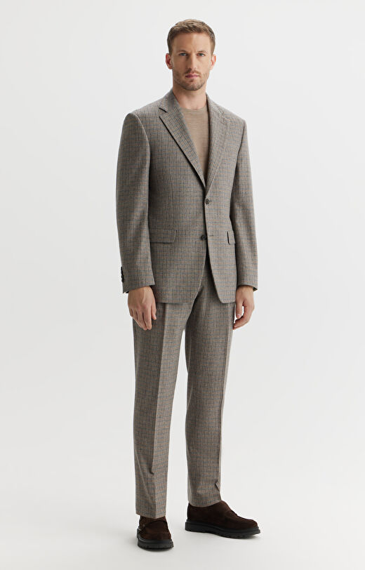 Spodnie regular fit w kratę do garnituru - Mix&Match