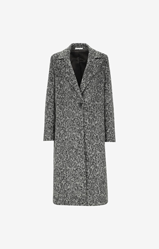 Płaszcz w panterkowy wzór