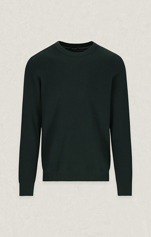 Strukturalny sweter round neck