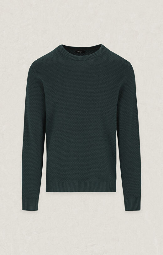 Geometryczny sweter round neck