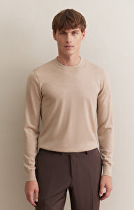 Gładki sweter round neck
