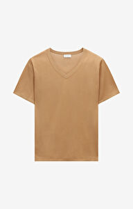 Swetrowy t-shirt v-neck