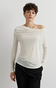 Bluzka z drapowanym dekoltem