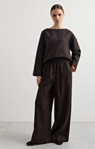 Lniane spodnie regular