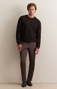 Strukturalny sweter round neck