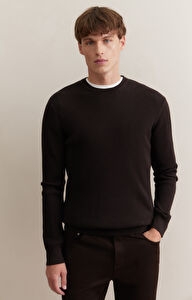 Sweter round neck w prążek