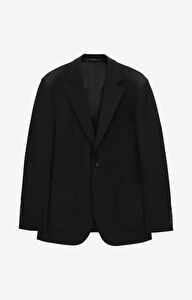 Marynarka slim fit z wełną z recyklingu