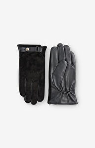Skórzane rękawiczki w mikrowzór