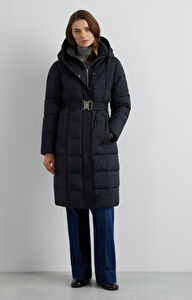 Puchowy pikowany płaszcz