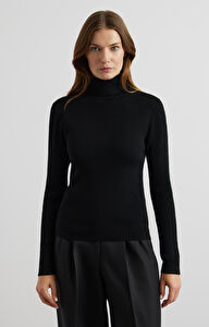 Golf z prążkowanej dzianiny