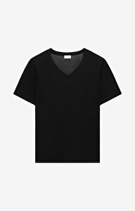 Swetrowy t-shirt v-neck