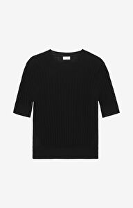 Dzianinowy t-shirt