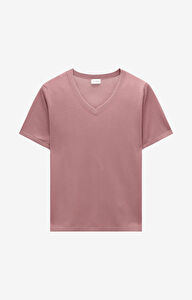 Swetrowy t-shirt v-neck