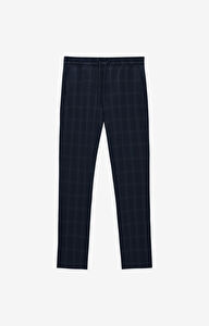 Spodnie slim fit w kratę
