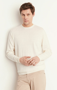 Bawełniany sweter z dodatkiem jedwabiu