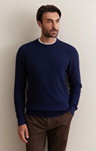Bawełniany sweter w geometryczny wzór