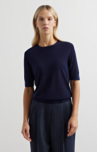 T-shirt swetrowy slim