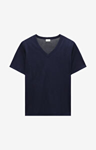 Swetrowy t-shirt v-neck