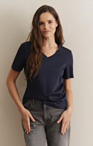 T-shirt slim v-neck
