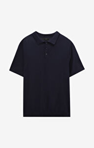 Granatowe polo swetrowe