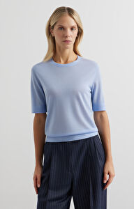 T-shirt swetrowy slim