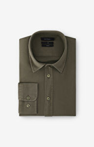 Koszula slim fit w mikrowzór