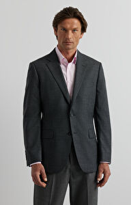 Marynarka slim w delikatną kratę