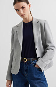 Dzianinowa marynarka slim