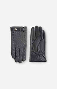 Skórzane rękawiczki w mikrowzór