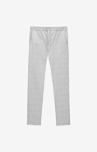 Spodnie slim fit w kratę