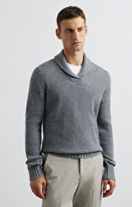 Sweter z kołnierzem szalowym